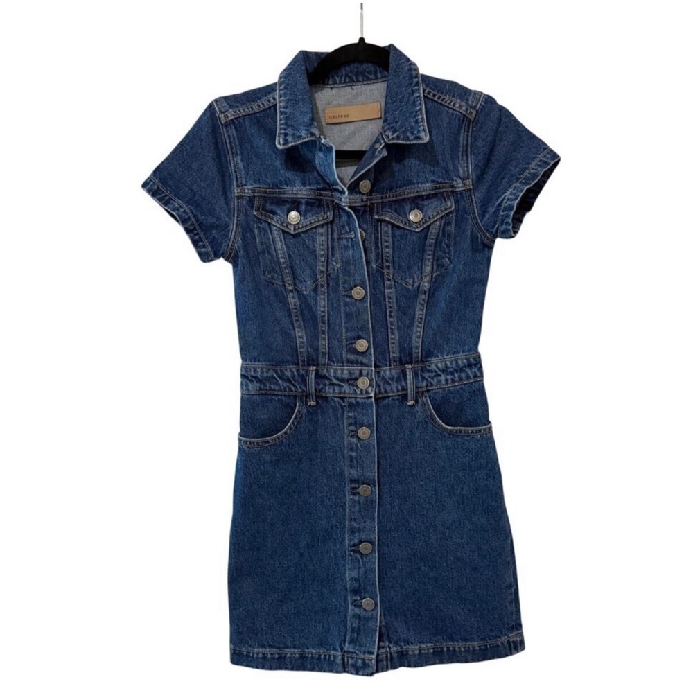 GRLFRND Max Denim Mini Dress In You And Me Womens Size XS - Picture 4 of 12